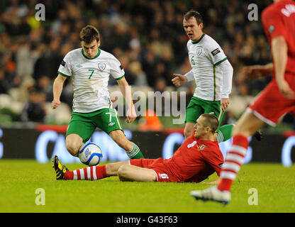 Football - Coupe des Nations Carling - République d'Irlande v Pays de Galles - Aviva Stadium Banque D'Images