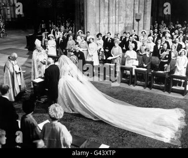 Image - Le duc de Kent et Katharine Worsley - Mariage York Minster Banque D'Images