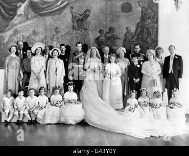 Image - Le duc de Kent et Katharine Worsley - Mariage Hovingham Hall Banque D'Images