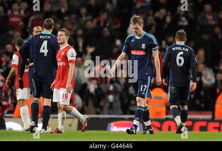 Ryan Shawcross de stoke City semble abattu après le coup de sifflet final. Banque D'Images