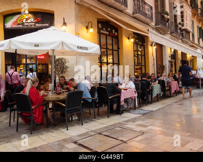 Terrasse d'un restaurant, Costal del Sol Malaga. Andalousie, Espagne Europe Banque D'Images