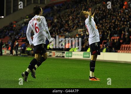 Football - FA Cup - Quatrième ronde Replay - Wigan Athletic v Bolton Wanderers - DW Stadium Banque D'Images