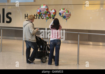 Accueil Bienvenue à Heathrow Banque D'Images