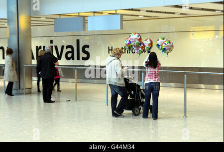 Accueil Bienvenue à Heathrow Banque D'Images