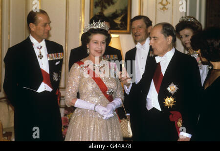 Politique - Le Président Mitterrand's Visite d'État - Londres Banque D'Images