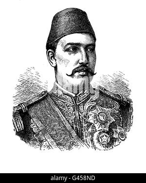 Muhammed Tewfik pacha d'Égypte portrait Banque D'Images