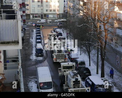 Europe Allemagne Munich Geo Thermie mesures sismique sismique Vibro Banque D'Images