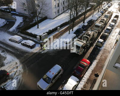 Europe Allemagne Munich Geo Thermie mesures sismique sismique Vibro Banque D'Images