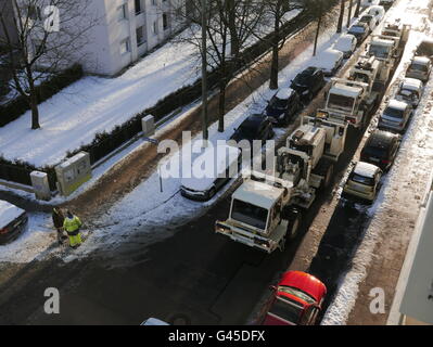 Europe Allemagne Munich Geo Thermie mesures sismique sismique Vibro Banque D'Images