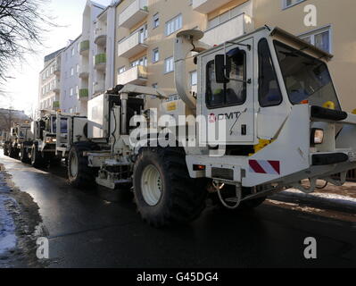 Europe Allemagne Munich Geo Thermie mesures sismique sismique Vibro Banque D'Images