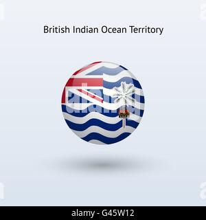 Territoire britannique de l'océan Indien autour d'un drapeau. Illustration de Vecteur