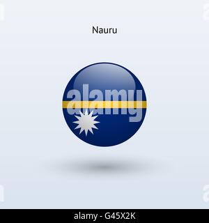 Nauru drapeau rond. Vector illustration. Illustration de Vecteur