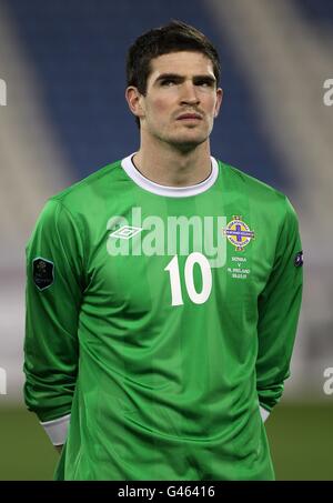 Football - UEFA Euro 2012 - Groupe C - Serbie / Irlande du Nord - Red Star Stadium.Kyle Lafferty, Irlande du Nord Banque D'Images