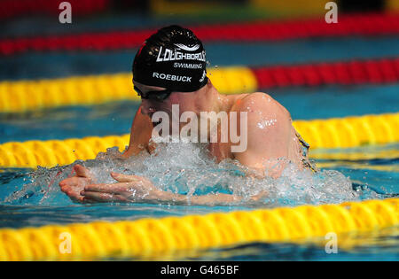 Joseph Roebuck de l'université de Loughborough lors de la finale individuelle Medley de 100 m de l'Open de Mens lors des championnats britanniques de natation au gaz au centre aquatique de Manchester, à Manchester. Banque D'Images