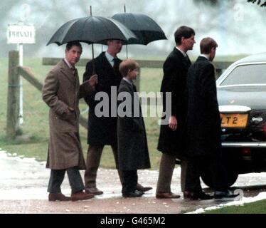 Royals à Sandringham/Princes Banque D'Images