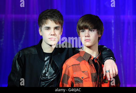 Présentation de Justin Bieber Waxwork - Londres.Justin Bieber dévoile sa nouvelle cire à Madame Tussauds à Londres. Banque D'Images