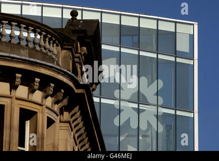 Vue générale de la branche Spiningfields de la Banque Royale d'Écosse, dans le centre-ville de Manchester. Banque D'Images