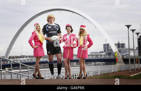 Rugby Union - Richie Gray Photocall - River Clyde. campagne de billets de saison 2011/12. Banque D'Images