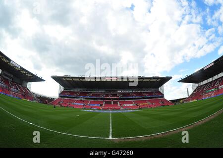 Football - Barclays Premier League - Stoke City / Newcastle United - Britannia Stadium.Vue générale sur le stade Britannia, stade de Stoke City Banque D'Images