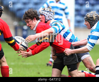 Rugby Union - Brewin Dolphin U16 - Finale de la coupe des écoles écossaises Murrayfield Banque D'Images