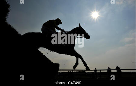 Maurisca criblé de Felix de Giles gagne le Haydock Park Open Day 30 Mars handicap Chase à Haydock Park Racecourse, Merseyside. Banque D'Images