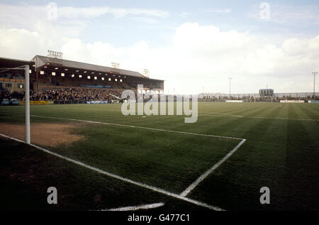 Vue générale sur Brunton Park, où se trouve le Carlisle United Football Club. Banque D'Images