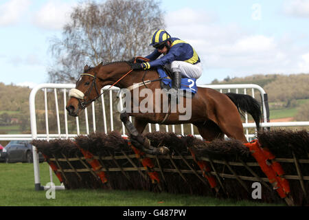 Les courses de chevaux - Ludlow Hippodrome Banque D'Images