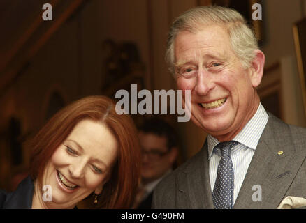 Prince de Galles se réunit le premier ministre australien Julia Gillard Banque D'Images