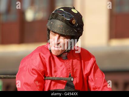 Courses hippiques - 2011 Punchestown Festival - Ladbrokes.com World Series Hurdle Day. Jockey Davy Russell Banque D'Images