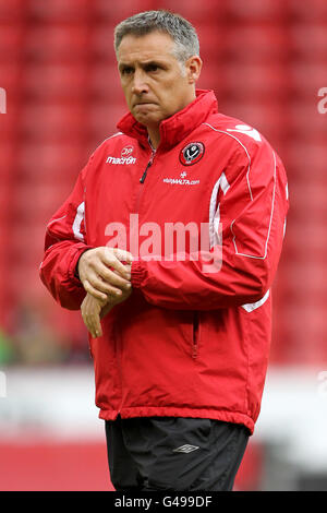 Football - FA Youth Cup - finale - première jambe - Sheffield United / Manchester United - Bramall Lane. John Pemberton, directeur de Sheffield United Banque D'Images