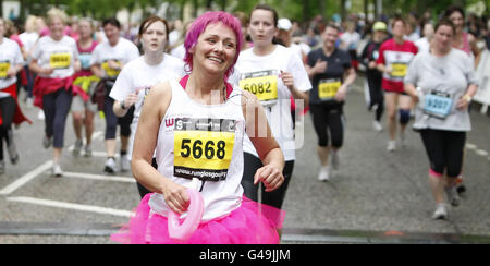 10 km de femmes à Glasgow Banque D'Images