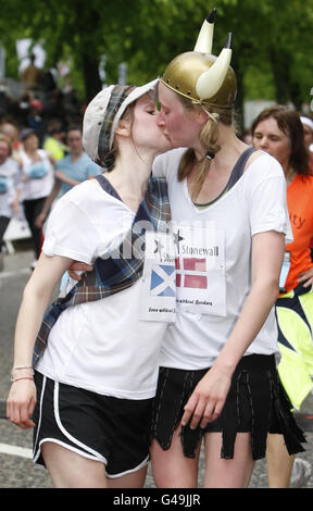 10 km de femmes à Glasgow Banque D'Images