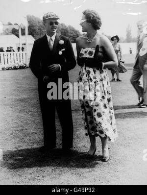 E. Thompson et Mme Y. Hain à la régate royale de Henley Banque D'Images