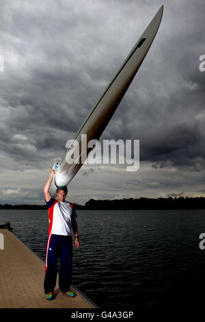 Aviron - Grande-Bretagne - L'annonce de l'équipe d'Aviron Redgrave et Pinsent Aviron Lake Banque D'Images