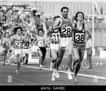 Steve Ovett, de Grande-Bretagne, remporte le 1500m à Crystal Palais Banque D'Images