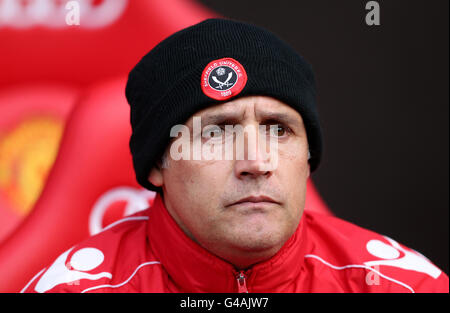 Football - FA Youth Cup - finale - deuxième jambe - Manchester United / Sheffield United - Old Trafford. John Pemberton, directeur de Sheffield United Banque D'Images