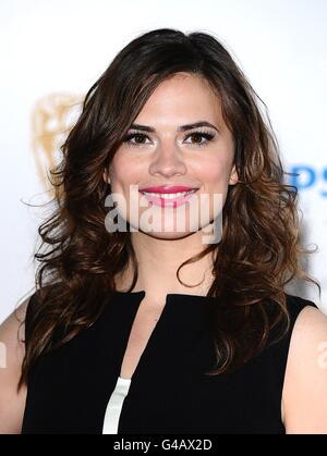 Hayley Atwell arrive pour les Philips British Academy Television Awards à la Grosvenor House, 90 Park Lane, Londres. Banque D'Images