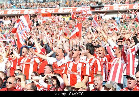 Football - FA Cup - finale - Manchester City / Stoke City - Wembley Stadium.Vue générale sur les fans de Stoke City dans les stands Banque D'Images