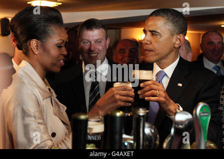 Le président Obama visite en Irlande - Jour 1 Banque D'Images