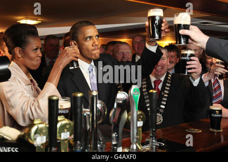 Le président Obama visite en Irlande - Jour 1 Banque D'Images