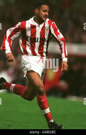 Football - Anglo Italian Cup - Stoke City / Notts County.Martin Carruthers, Stoke City Banque D'Images