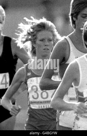 Athlétisme - Jeux Olympiques de Los Angeles 1984 - Finale Femmes 3000m Banque D'Images