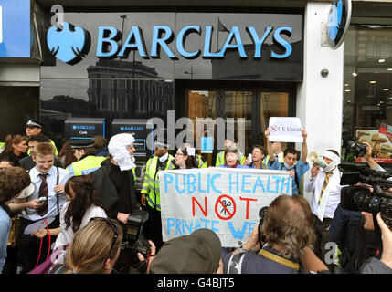 UK Uncut protester Banque D'Images