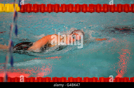 Paralympiques - coupe du monde paralympique BT 2011 - sixième jour - Manchester.Eleanor Simmonds de Grande-Bretagne sur son chemin pour gagner le SM6 200M féminin pendant les Jeux paralympiques Banque D'Images