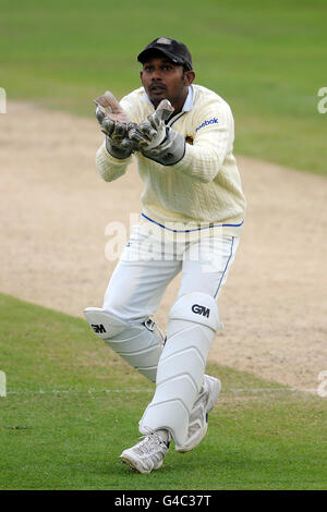 Cricket - npower First Test - quatrième jour - Angleterre / Sri Lanka - Stade SWALEC. Le gardien de cricket du Sri Lanka Prasanna Jayawardene. Banque D'Images