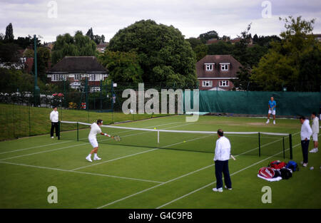 Tennis - 2011 de Wimbledon - Jour deux - Aperçu Le All England Lawn Tennis et croquet Club Banque D'Images