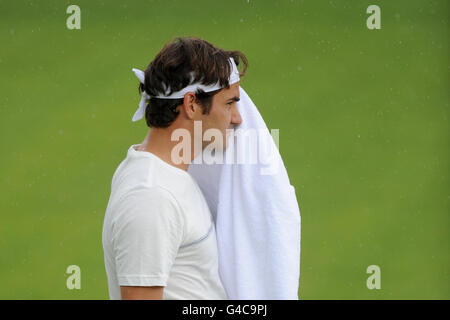 Tennis - 2011 de Wimbledon - Jour deux - Aperçu Le All England Lawn Tennis et croquet Club Banque D'Images