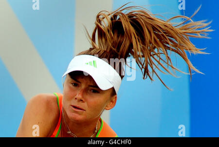 Tennis - 2011 AEGON Classic - troisième jour - Edgbaston Priory Club.Daniela Hantuchova pendant son match avec Sorana Cirstea pendant le troisième jour de l'AEGON Classic au Edgbaston Priory Club, Birmingham. Banque D'Images