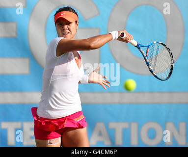 Li Na de la Chine en action contre Tamira Paszek pendant l'AEGON International à Devonshire Park, Eastbourne. Banque D'Images