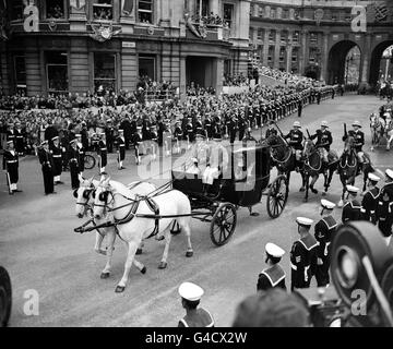 Image - Couronnement de la reine Elizabeth II - Londres Banque D'Images